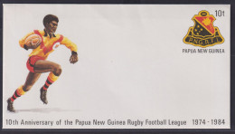 Papua Neuguinea New Guinea Ganzsache Sport Rugby Fußball Postal Stationery Foot - Sonstige & Ohne Zuordnung