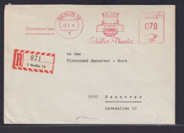 Bund R Brief Berlin Schiller Theater Schauspieler AFS Absenderfreistempel - Storia Postale