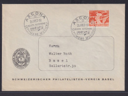 Schweiß Brief Musik Ascona Nach Basel Philatelie Briefmarken Settimane Musical - Storia Postale