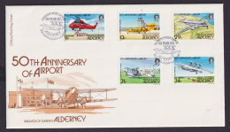 Großbritannien Guernsey Alderney 18-34 Flughafen Flugzeuge Flugpost Queen - Guernsey