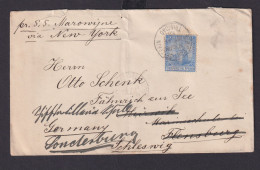 Schiffspost Ships Post Trinidat EF 2 1/2p Blau S.S. Mavonyne Via New York Nach - Schiffahrt