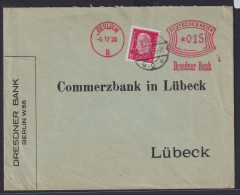 Perfin Lochung Plus AFS Absenderfreistempel Deutsches Reich Brief + ZuF Berlin - Storia Postale