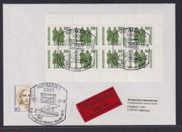 DDR Brief Zusammendruck Bogenecke Eckrand Heftchenblatt HB 20 Sonderstempel - Lettres & Documents