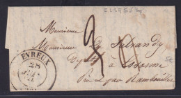 Frankreich Brief Evreux Kompletter Kleiner 4-seitiger Faltbrief 28.6.1841 - Covers & Documents