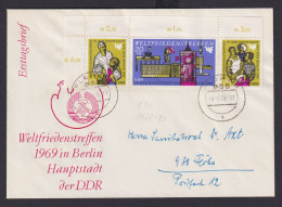 DDR Brief Bogenecke Eckrand Zusammendruck Weltfriedenstreffen Flöha FDC - Briefe U. Dokumente