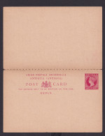 Briefmarken Britische Kolonien Antigua Ganzsache Queen Victoria Frage & Antwort - Antigua Und Barbuda (1981-...)