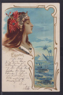 Ansichtskarte Jugendstil Art Nouveau Egypten Frau Schönheit Künstlerkarte - Ohne Zuordnung