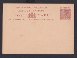 Briefmarken Britische Kolonien Antigua Ganzsache Queen Victoria 1 1/2 P Braun - Antigua Und Barbuda (1981-...)