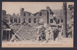 Ansichtskarte Kriegsschauplatz I.Weltkrieg Frankreich Zerstörte Fabrik Soldaten - Sonstige & Ohne Zuordnung