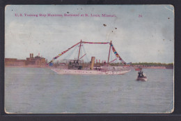 Ansichtskarte Künstlerkarte St. Louis Missouri U.S. Trainingsschiff Huntress - Sonstige & Ohne Zuordnung