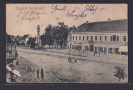 Ansichtskarte Bonyhad Ungarn Hauptplatz Denkmal - Ungheria