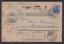 Deutsches Reich Brief Destination Dahle Altena Via Dresden N Constantinopel Mit - Briefe U. Dokumente