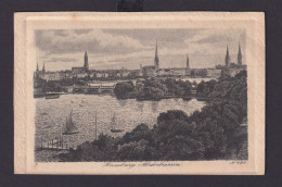 Ansichtskarte Radierung Künstlerkarte Sign. Hamburg Alsterbassin Brücke Nach - Autres & Non Classés