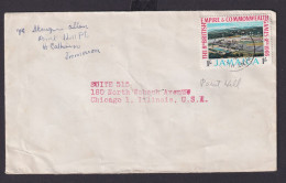 Jamaika Brief EF 1 Sh. Destination Nach Chicago USA 1966 - Giamaica (1962-...)