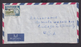 Jamaika Brief EF Queen Elisabeth 1s Mit Aufdruck INDEPENDENCE 1962 N Chicago USA - Jamaique (1962-...)