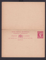 Briefmarken Britische Kolonien Antigua Ganzsache Queen Victoria Frage & Antwort - Antigua Und Barbuda (1981-...)