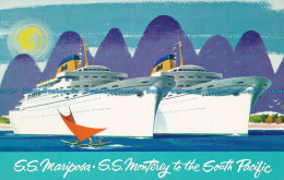 R035167 S. S. Mariposa. S. S. Monterey To The South Pacific - Wereld