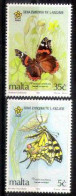 783  Butterflies - Papillons - Malta Yv 893-94 MNH - 1,50 (6) - Farfalle