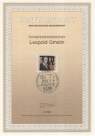 Germany Deutschland 1988-22 200. Geburtstag Leopold Gmelin, Chemist Chemistry, Canceled In Bonn - 1981-1990