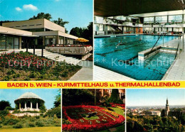 73281852 Baden Wien Kurmittelhaus Und Thermalhallenbad Beethoventempel Blumenuhr - Otros & Sin Clasificación