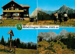 73281828 Moedlingerhuette Mit Treffneralm Und Wegekreuz Moedlingerhuette - Autres & Non Classés