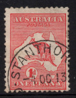 AUSTRALIA 1913 1d RED KANGAROO (DIE I) STAMP PERF.12 WMK 2  SG.2 VFU. - Usados