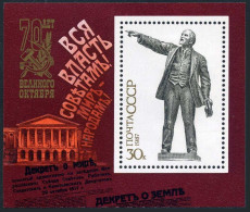 Russia 5596, MNH. Michel 5753 Bl.194. October Revolution-70, 1987. V. Lenin. - Neufs