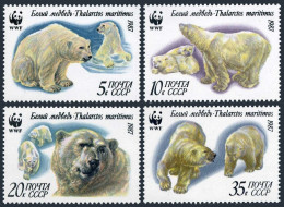 Russia 5541-5544, MNH. Michel 5694-5697. WWF 1987. Polar Bear. - Ongebruikt