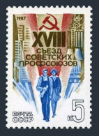 Russia 5524 Block X4,MNH.Michel 5677. 18th Soviet Trade Unions Congress,1987. - Unused Stamps