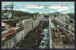 AK Miraflores, Looking North Showing West Chamber Of Lower An Upper Locks  - Panamá