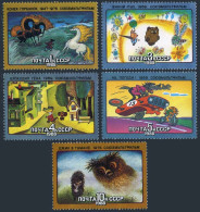 Russia 5637-5641,MNH.Michel 5798-5802, Animated Soviet Cartoons,1988. - Unused Stamps
