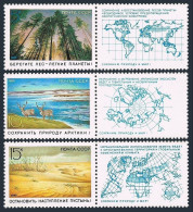 Russia 5747-5749 Sheets,MNH.Michel 5921-5923.Forest,Arctic Deer,Stop Desert.1989 - Ungebraucht