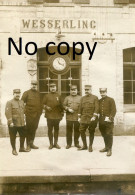 PHOTO FRANCAISE - POILUS OFFICIERS EN GARE DE WESSERLING PRES DE SAINT AMARIN - URBES HAUT RHIN - GUERRE 1914 1918 - Krieg, Militär