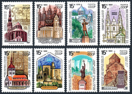 Russia 5912-5919,MNH.Michel 6108-6115. Historic Architecture,1990. - Ongebruikt