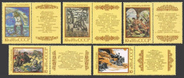 Russia 5890-5894 Sheets/18,MNH.Michel 6082-6086. Folklore,Legends,1990.Kirgiz, - Nuovi