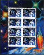 Russia 5883a Sheet,MNH.Michel 6073 Klb. Cosmonaut Day 1990.MIR Station. - Nuovi