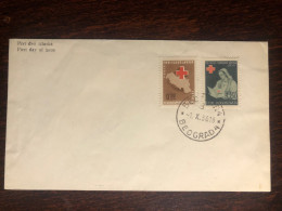 YUGOSLAVIA FDC COVER 1950 YEAR RED CROSS HEALTH MEDICINE STAMPS - FDC