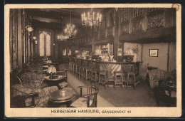 AK Hamburg-Neustadt, Cafe Herrenbar, Gänsemarkt 46, Innenansicht  - Mitte