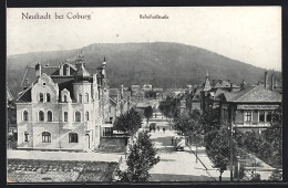 AK Neustadt / Coburg, Sicht über Die Bahnhofstrasse  - Coburg