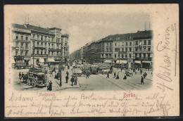 AK Berlin-Kreuzberg, Belebter Moritzplatz Mit Pferdebahn  - Kreuzberg