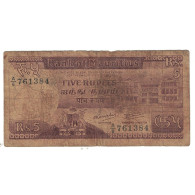 Billet, Maurice, 5 Rupees, KM:34, B+ - Mauricio