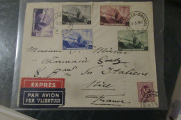 BELGIQUE  Lettre Par Avion EXPRES 1938de BRUXELLES Pour NICE - Lettres & Documents