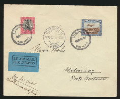 Flugpost Air Mail Africa Namibia Erstflug Ein Tag Verschoben Brief 1p Vom Rand + - Aerei