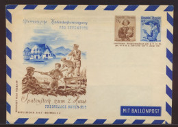 Flugpost Airmail Ballonpost Balloon Post Österreich 15+45g Privatganzsache - Zeppelins