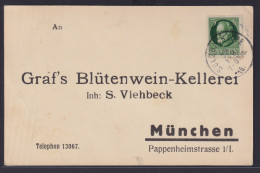 Altdeutschland Bayern Heimat Alkohol Grafs Blütenwein Kellerei München Reklame - Postal  Stationery