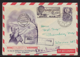 Flugpost Airmail Ballonpost Balloon Post Österreich 30g Privatganzsache - Zeppelins