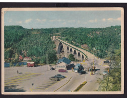Ansichtskarte Svinesundsbroen Brücke Grenze Norwegen Schweden Ab Fredriksten - Norvegia