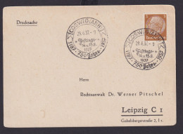 Deutsches Reich Drittes Reich Karte SST Coswig Anhalt 750 Jahre Festtage 1937 - Briefe U. Dokumente