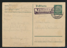 Landpoststempel Kattendorf über Kaltenkirchen Schleswig Holstein Reich Ganzsache - Lettres & Documents