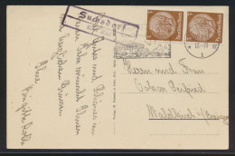 Landpoststempel Suchsdorf über Kiel Schleswig Holstein Deutsches Reich MEF - Lettres & Documents